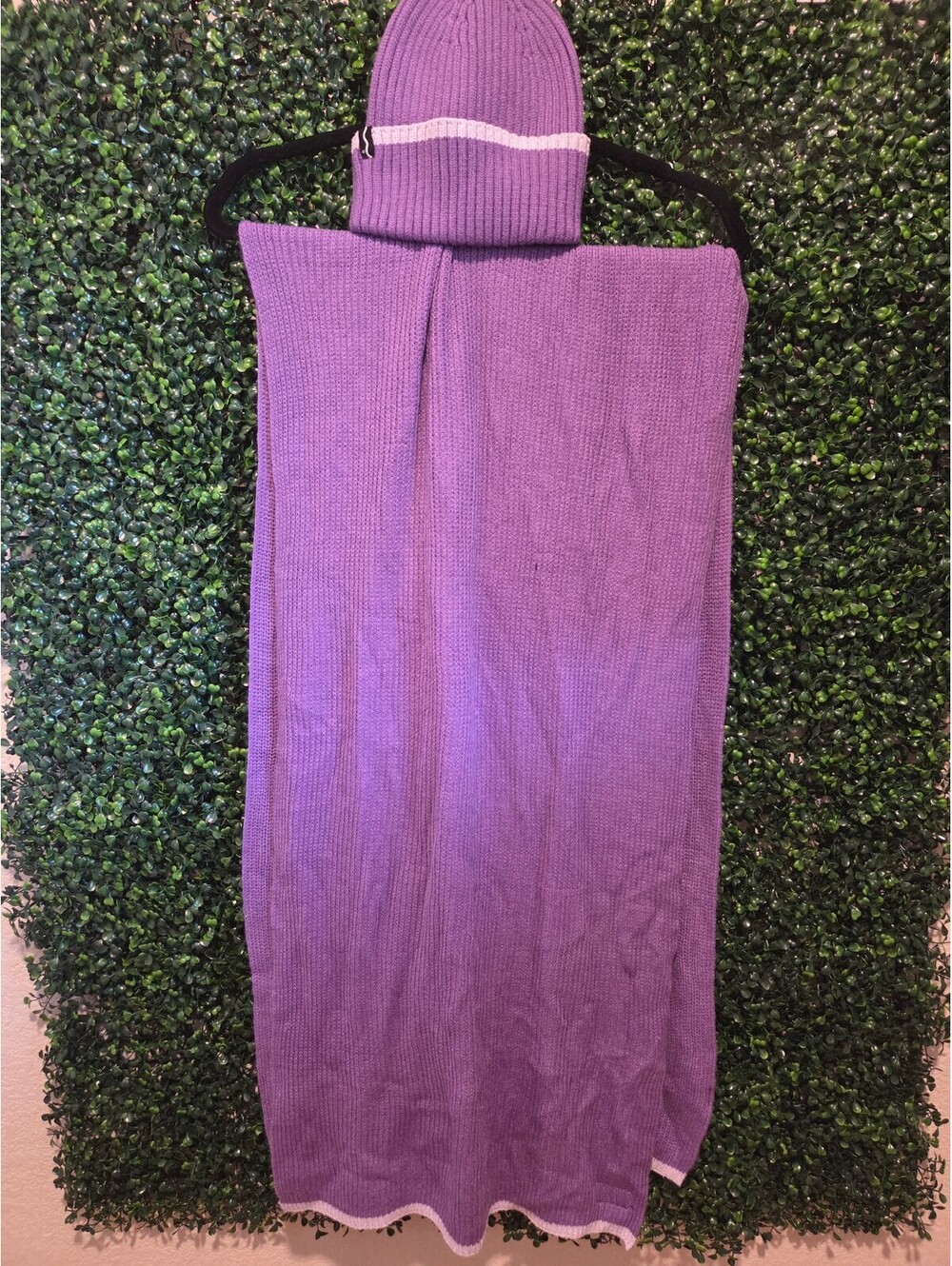 Crayola Purple Knit Scarf and Beanie Set